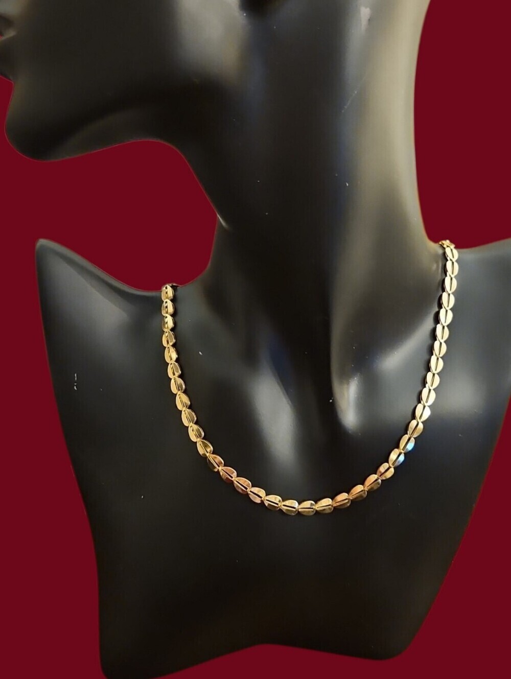Vtg JORDACHE 1980s Goldtone Chain Necklace